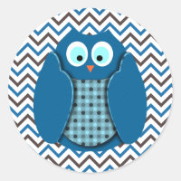 Búho - Azul con puntos de polka