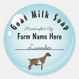 Pegatina Redonda Buja azul de jabón lechero enana personalizada