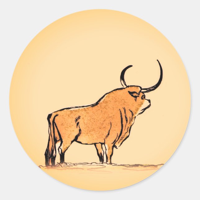 Pegatina Redonda Bull (Anverso)