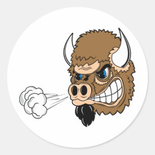 Pegatina Redonda Bull de buceo