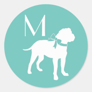 Pegatina Redonda Bull Mastiff Dog Puppy Bullmastiff