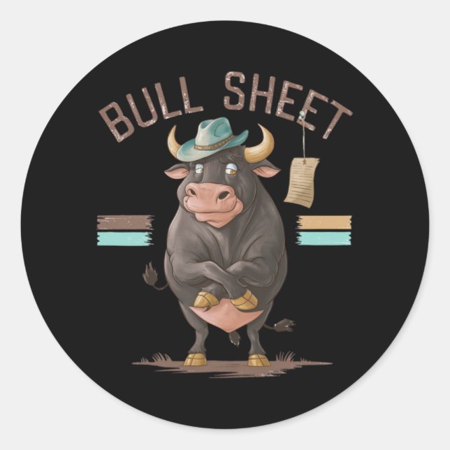 PEGATINA REDONDA BULL SHEET (Anverso)