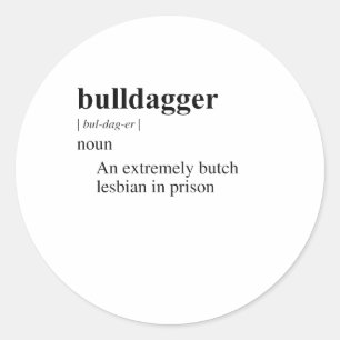 PEGATINA REDONDA BULLDAGGER
