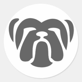 Pegatina Redonda Bulldog