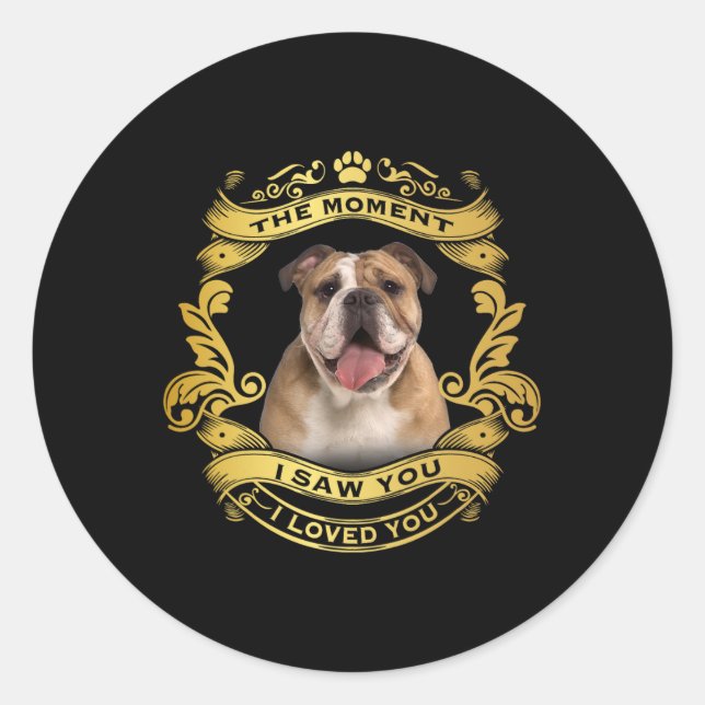 PEGATINA REDONDA BULLDOG 1 (Anverso)