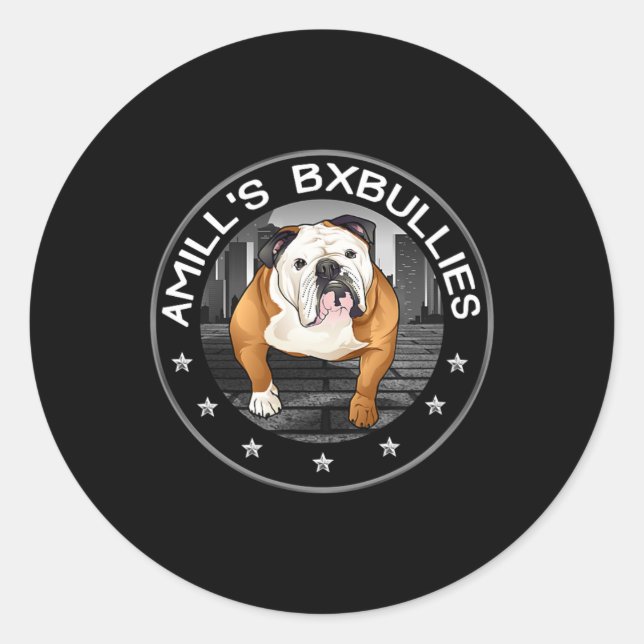 PEGATINA REDONDA BULLDOG 2 (Anverso)