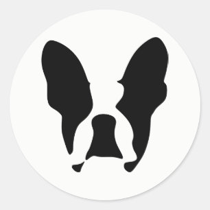 Pegatina Redonda Bulldog francés