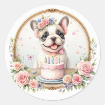 Bulldog francés "Cute Pastel" - Cumpleaños