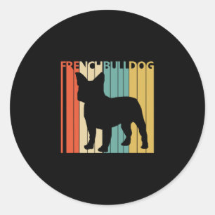 Pegatina Redonda Bulldog Frenchie