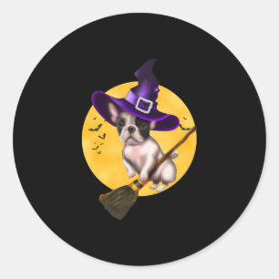 Pegatina Redonda Bulldog Halloween Vestidos Hombres Mujeres Niños P