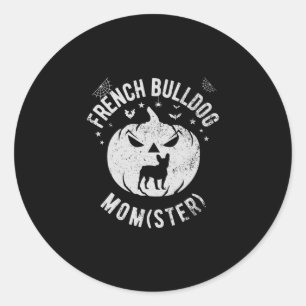 Pegatina Redonda Bulldog Momster - Halloween