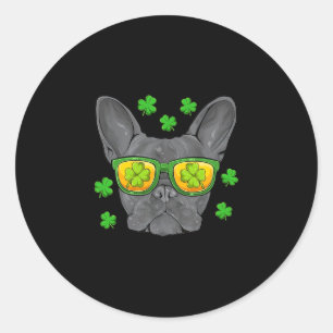 Pegatina Redonda Bulldog St Patrick's Day Frenchie Lover Hombres Mu