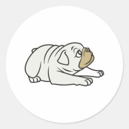 Pegatina Redonda Bulldoges graciosos