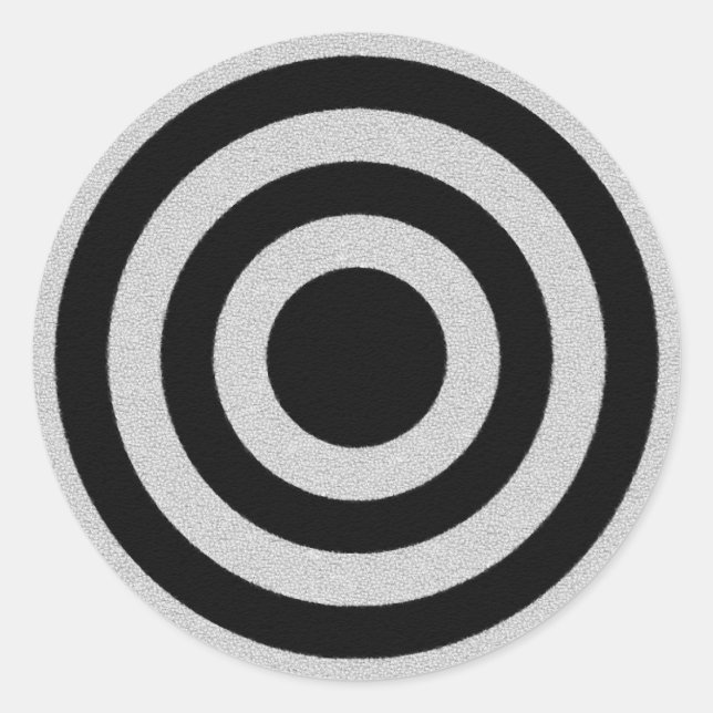 Pegatina Redonda Bulls negro y plateado (Anverso)