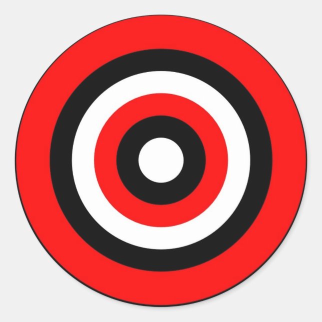 Pegatina Redonda Bullseye (Anverso)
