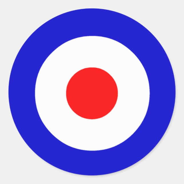 Pegatina Redonda Bullseye (Anverso)