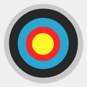 Pegatina Redonda Bullseye