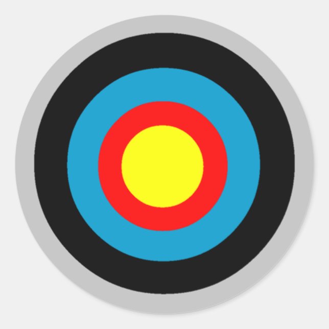 Pegatina Redonda Bullseye (Anverso)