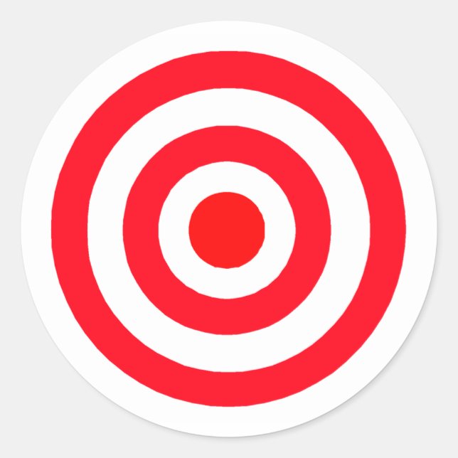 Pegatina Redonda Bullseye (Anverso)