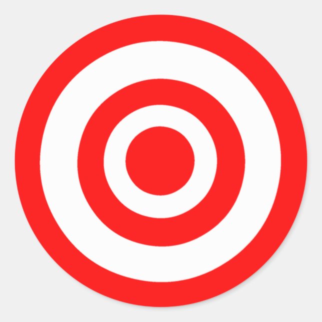 Pegatina Redonda Bullseye (Anverso)