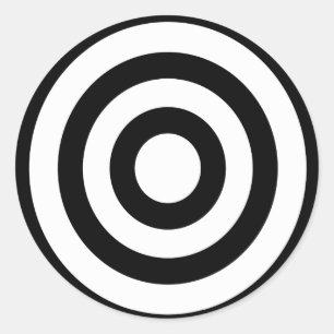 Pegatina Redonda bullseye - En el objetivo