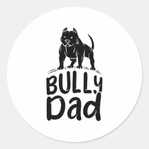 Pegatina Redonda Bully Dad Orgullosa Dueña de Bully American