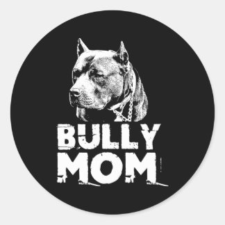 Pegatina Redonda Bully Mom American Pitbull