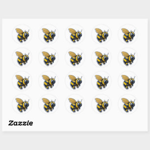 Pegatina Redonda Bumble Bee