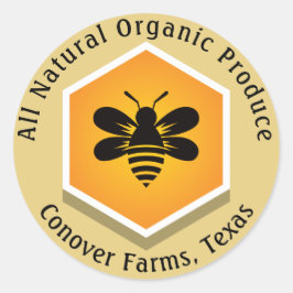 Pegatina Redonda Bumble Bee Organic Produce
