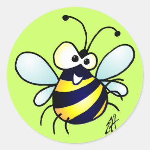 Pegatina Redonda Bumbling Bee