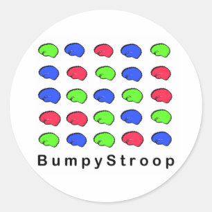 Pegatina Redonda Bumpy Stroop
