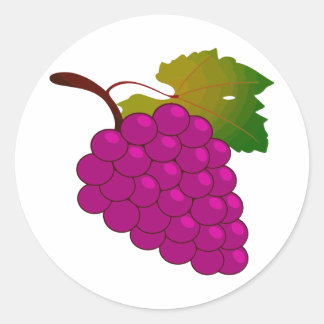 Pegatina Redonda Bunch de uvas