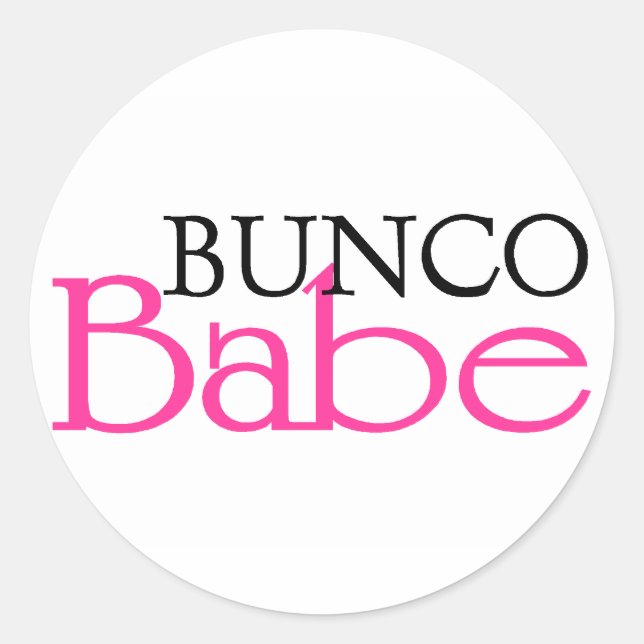 Pegatina Redonda Bunco Babe (Anverso)