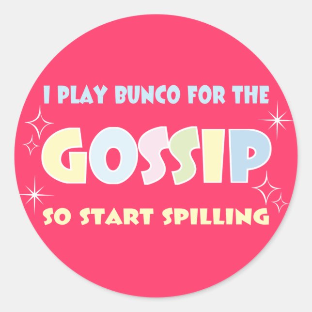 Pegatina Redonda Bunco Gossip (Anverso)
