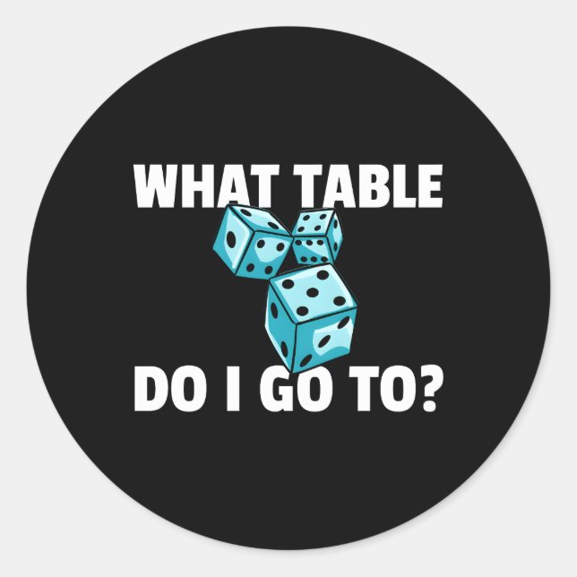 Pegatina Redonda Bunco Para Los Jugadores De Bunco (Anverso)