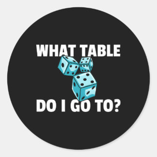 Pegatina Redonda Bunco Para Los Jugadores De Bunco