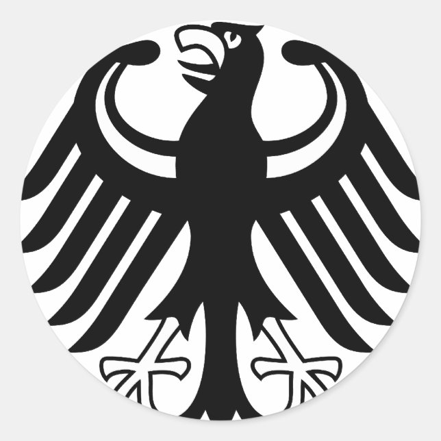 Pegatina Redonda Bundesadler (Anverso)