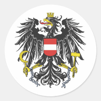 Pegatina Redonda Bundesadler Austria