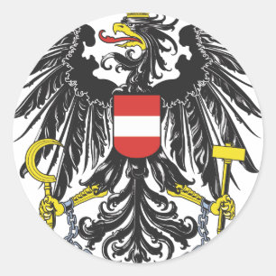 Pegatina Redonda Bundesadler Austria