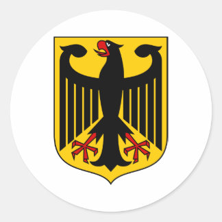 Pegatina Redonda Bundesadler - Bundeswappen Deutschlands - Alemania