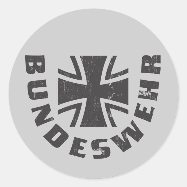 Pegatina Redonda Bundeswehr Deutschland, Luftwaffe, Fuerza Aérea Al (Anverso)