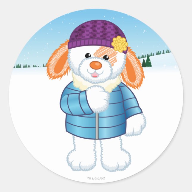 Pegatina Redonda Bunny (Anverso)