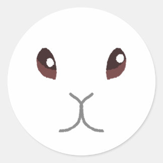Pegatina Redonda Bunny blanco