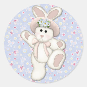 Pegatina Redonda Bunny de campo