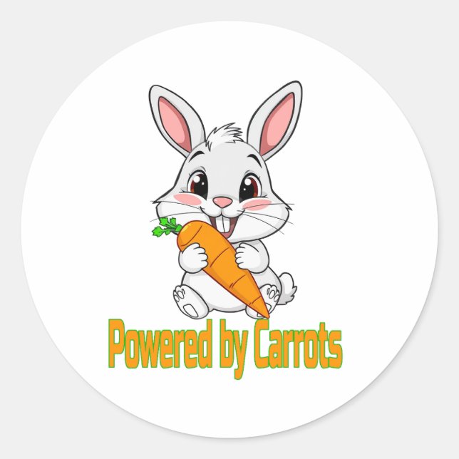 Pegatina Redonda Bunny Fuel  (Anverso)