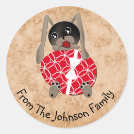 Pegatina Redonda Bunny personalizado de Pascua