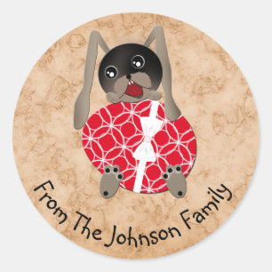 Pegatina Redonda Bunny personalizado de Pascua