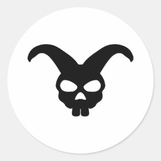 Pegatina Redonda Bunny Rabbit Skull