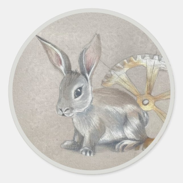 Pegatina Redonda Bunny Stickers (Anverso)