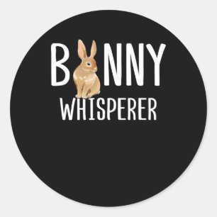 Pegatina Redonda Bunny Whisperer Mom Chicas Funny Rabbit Lover